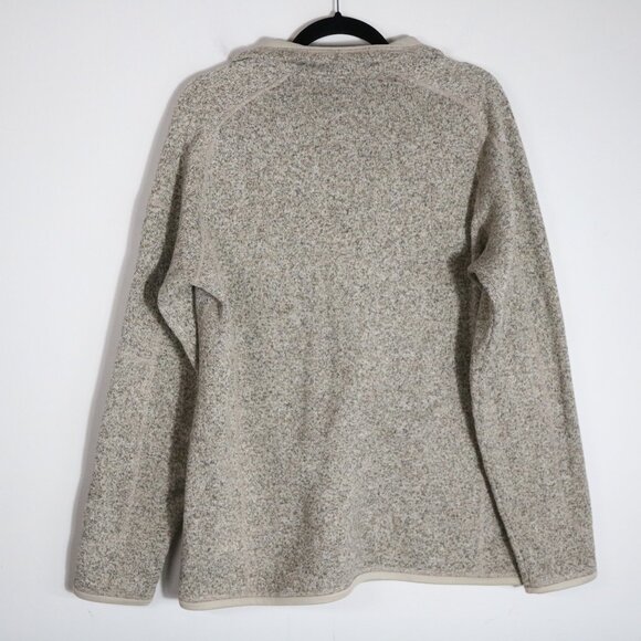 Patagonia Womens Better Sweater 1/4 Quarter Zip XL Pelican Beige Pullover Fleece - Picture 6 of 6